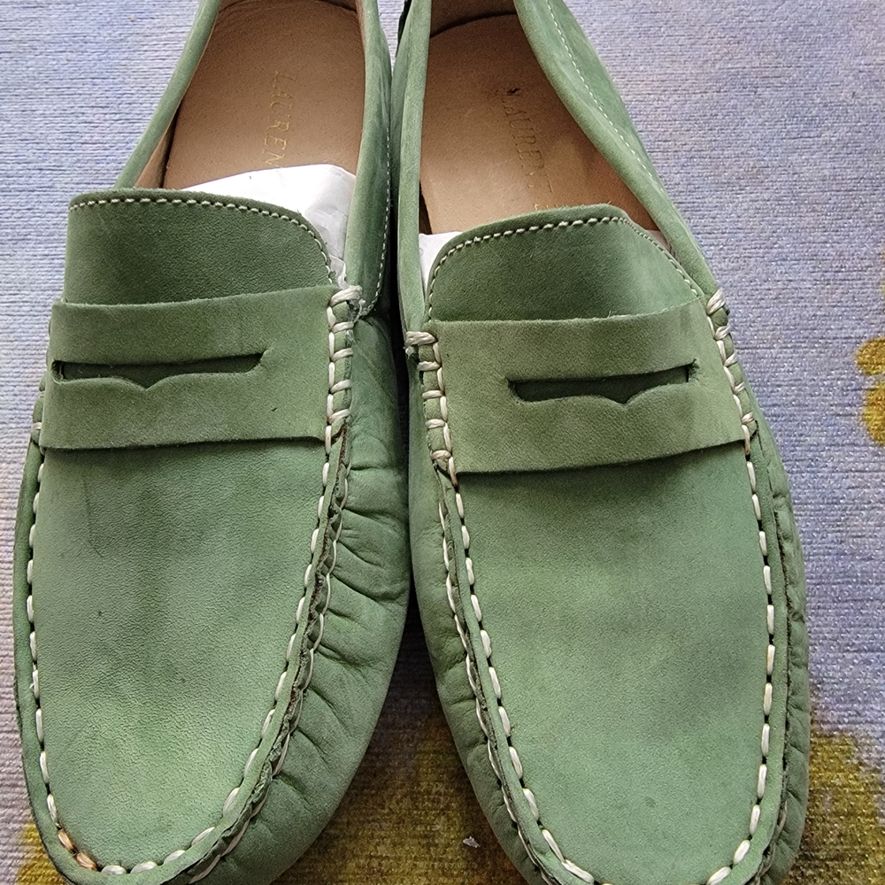 Laurent Effel Green Loafers Size 6.5